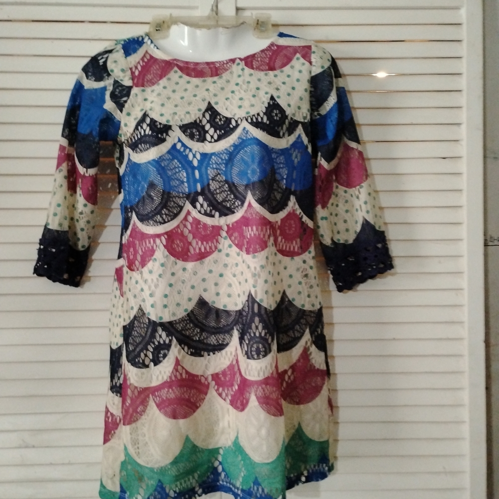 My Michelle Colorful Scallop Kids Dress